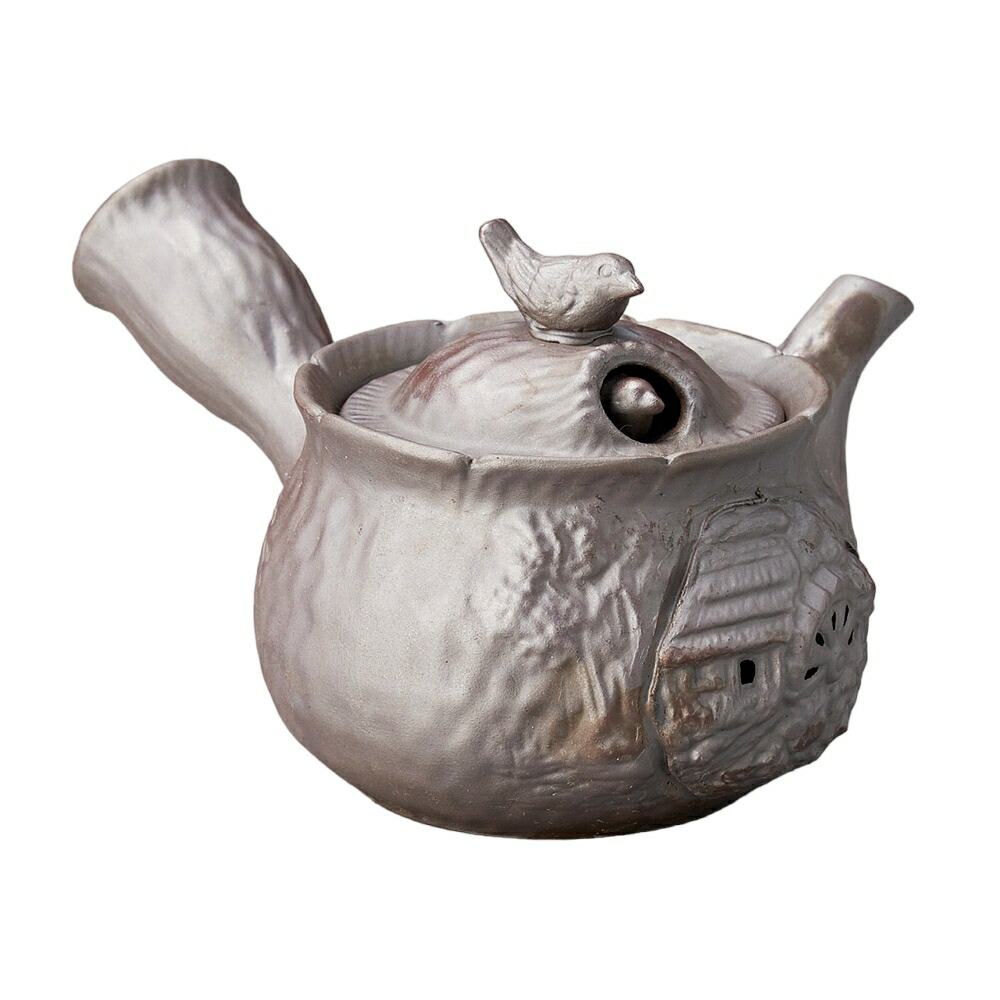 楽天市場】1.5号 鳥飛び出し急須(平網) 【萬古焼 万古焼】 [陶器 紫泥