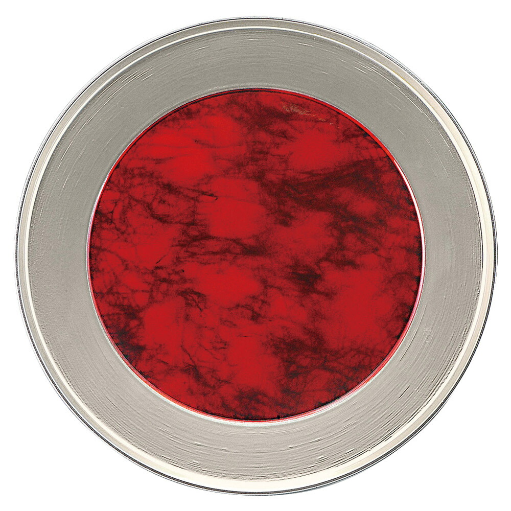 盛皿 ［ＴＡ］耐熱２５cm丸渕刷毛目盛皿 銀渕内ワイン雲裏黒塗 [25×2cm] | 和食器 料亭 旅館 ホテル 飲食店 業務用