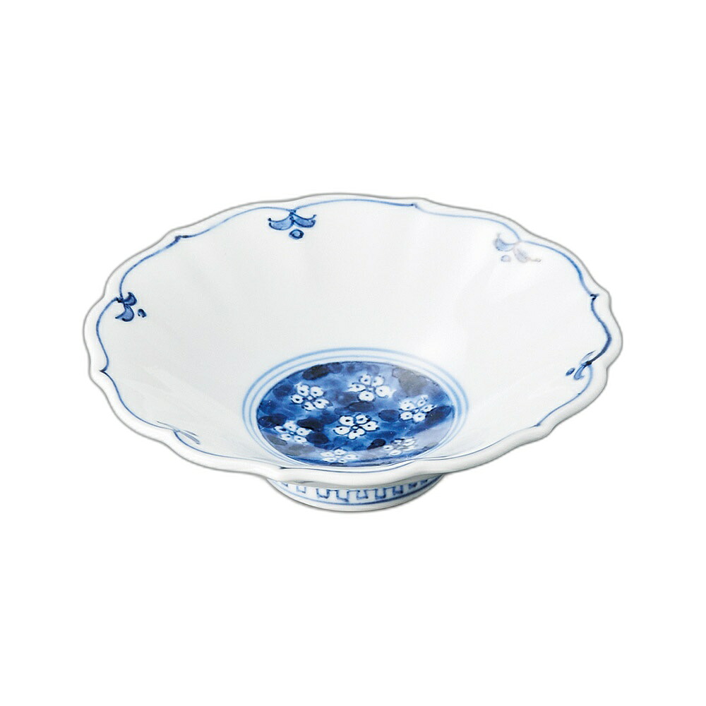 錆染付梅小紋花型向付[15x4糎]|食器 和食器 今めかしい 差し上げ物 差し上げ物 住まい用 差し上げ物