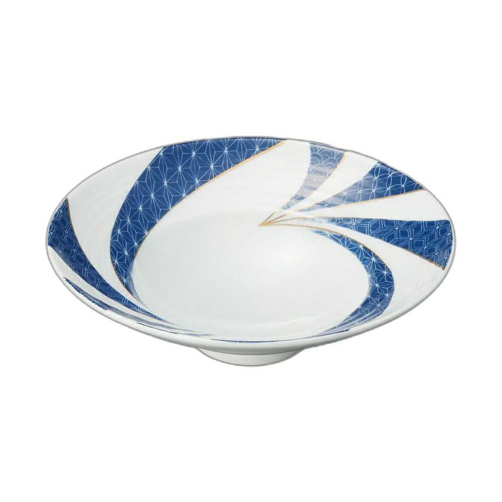 錦墨弾き渦飾りつけ鳥打ち帽型向付（有田焼）[18.5x5.3珊]|食器 和食器 今めかしい 差し上げ物 差し上げ物 住み処用 差し上げ物