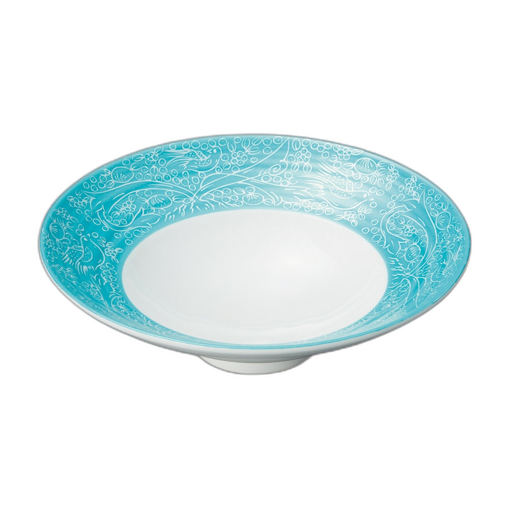 錦雲母翡翆イラン鳥打ち帽型向付（有田焼）[18.5x5.3珊]|食器 和食器 今めかしい 差し上げ物 差し上げ物 住み処用 差し上げ物