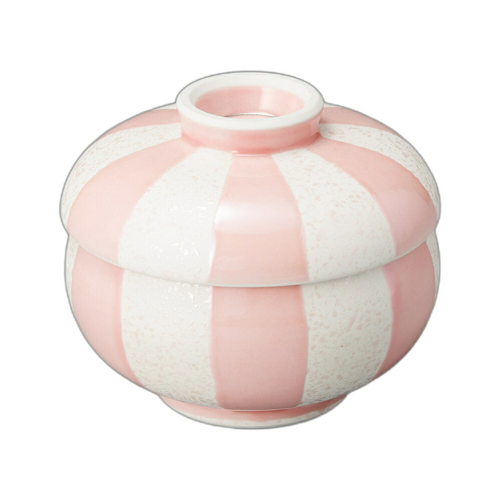 サクラ色釉パール１２方割平むし碗（有田焼）[8.6x7.2糎]|食器 和食器 今めかしい 差し上げ物 差し上げ物 住みか用 差し上げ物