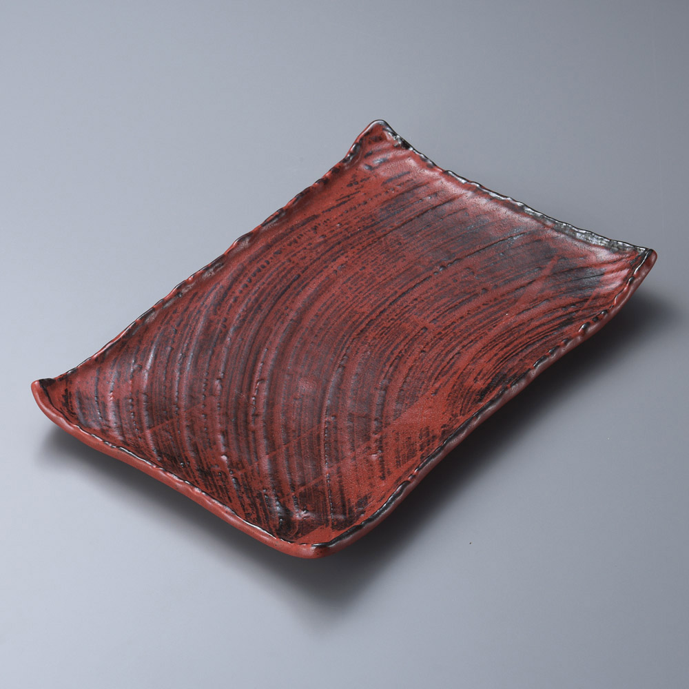 長角皿 ゆず黒マグナ角盛皿 大 [ 37 x 24.5 x 4cm ] | 角 角皿 スクエア 食器 業務用 飲食店 カフェ うつわ 器 おしゃれ かわいい ギフト プレゼント 引き出物 内祝い 結婚祝い 誕生日 贈り物 贈答品 おすすめ｜せともの本舗