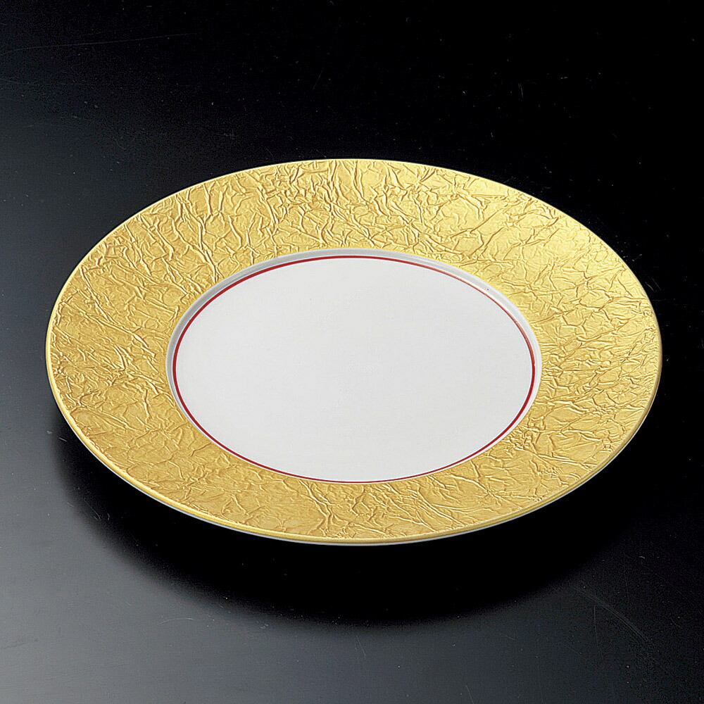 丸皿 金彩和紙9寸丸皿 [ 27.5 x 2.4cm ] | 大きい お皿 大皿 盛り皿 盛皿 人気 おすすめ パスタ皿 パーティー 食器 業務用 飲食店 カフェ うつわ 器 ギフト プレゼント誕生日 贈り物 贈答品 おしゃれ かわいい
