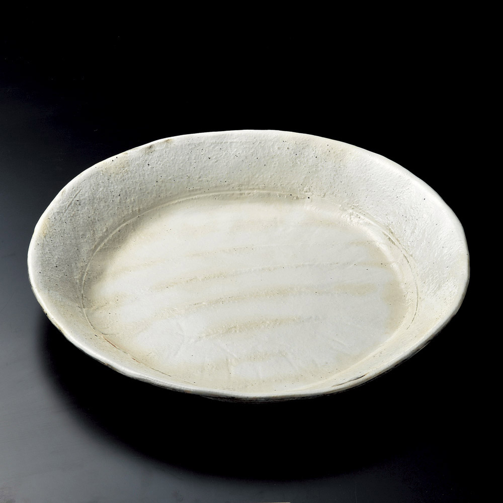 盛皿 荒土しのぎ手12.0大鉢（信楽焼） [ 36 x 5.5cm ] | 大きい お皿 大皿 盛り皿 盛皿 人気 おすすめ パスタ皿 パーティー 食器 業務用 飲食店 カフェ うつわ 器 ギフト プレゼント誕生日 贈り物 贈答品 おしゃれ かわいい
