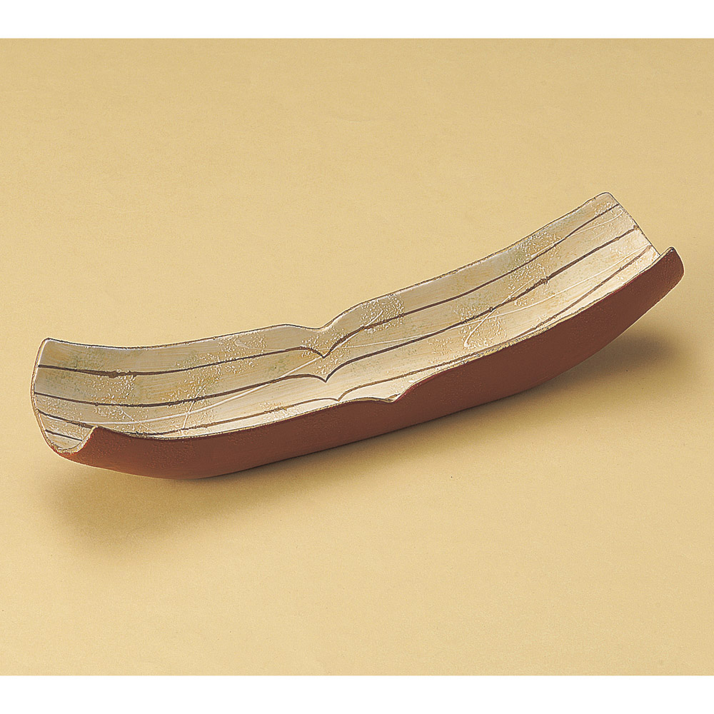 突出皿 金彩ストライプ両上り尺3寸長鉢 [ 37.5 x 8.5 x 8.3cm ] | 和皿 焼き物 焼物 串皿 食器 業務用 飲食店 カフェ うつわ 器 おしゃれ かわいい お洒落 可愛い ギフト プレゼント 引き出物 内祝い 結婚祝い 誕生日 贈り物 贈答品 人気 おすすめ