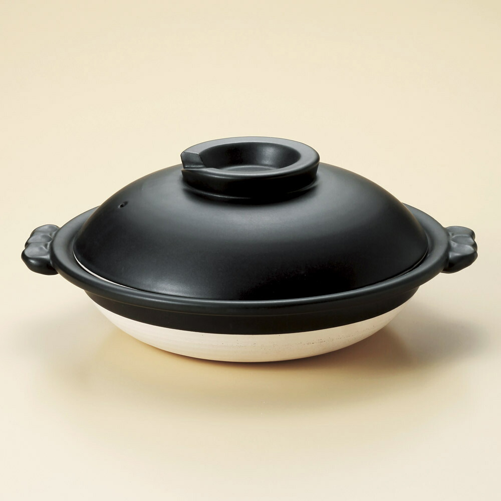 スッポン鍋 黒6号スッポン鍋（萬古焼） [ 22 x 19 x 8cm 身4.3cm ] 【料亭 旅館 和食器 飲食店 業務用】｜せともの本舗