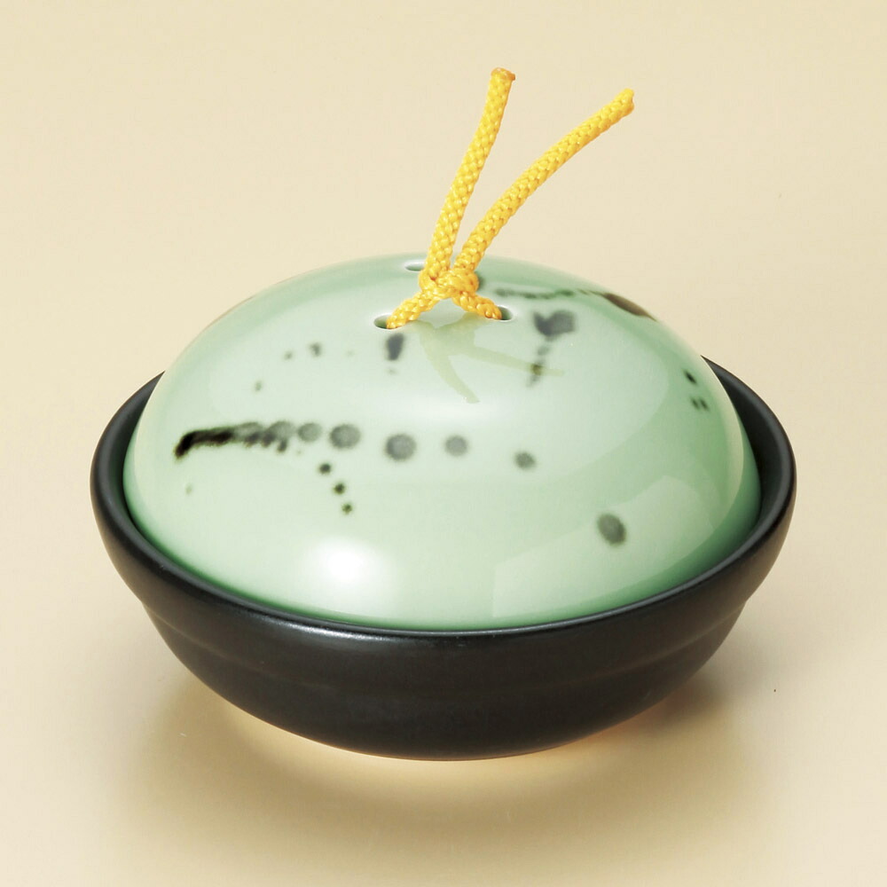 会席鍋 ヒワ釉黒飛ばし会席鍋（大） [ 15.8 x 8.6cm ] 【料亭 旅館 和食器 飲食店 業務用】
