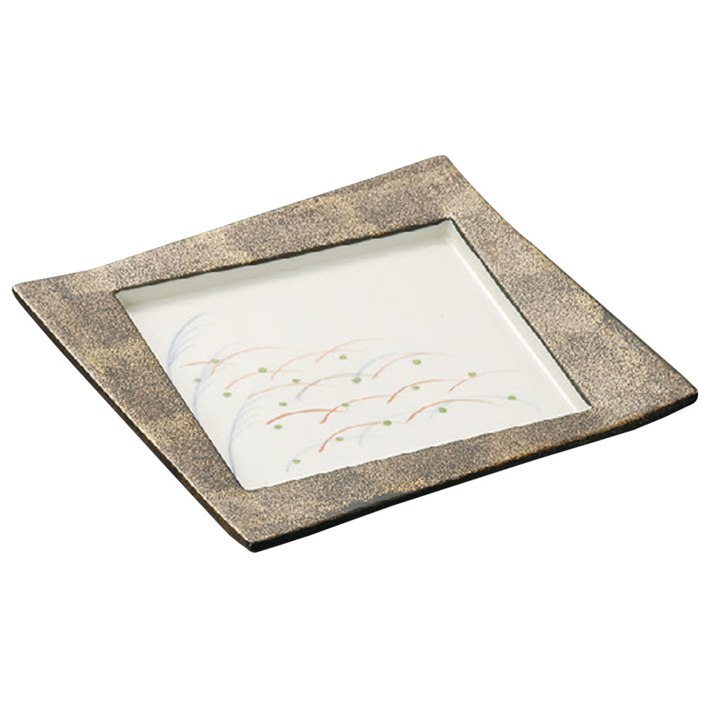 皿・粉　 楽天市場】10個セット 白鳳粉引赤ライン 15cm皿 [14.9×2.3cm