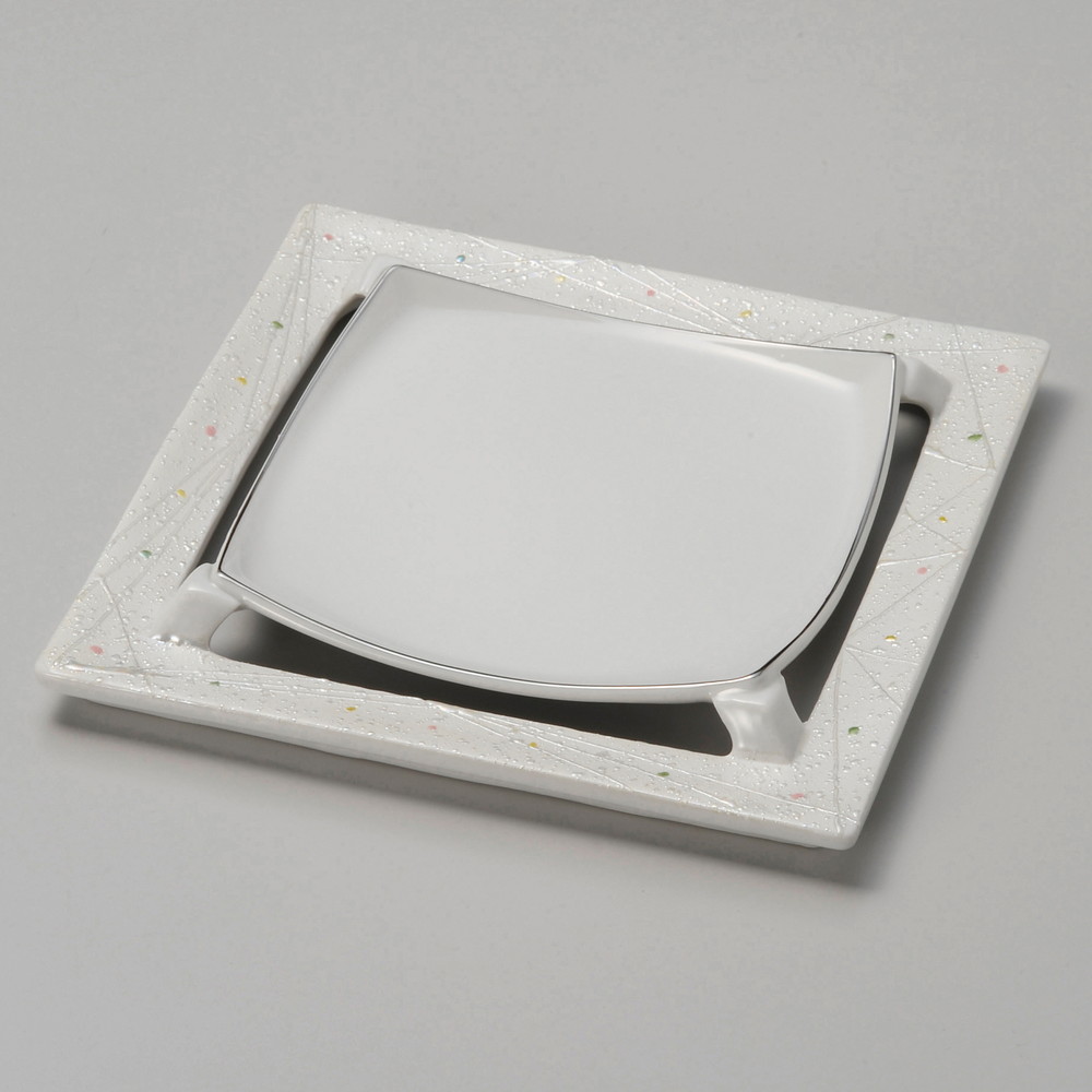 ☆ 向付 ☆ 点紋ラスター正角向付 [ 20.3 x 20.3 x 2.5cm ] | 和食器 鉢 小鉢 ボウル 浅鉢 料亭 ホテル 食器 業務用 飲食店 カフェ うつわ 器 おしゃれ かわいい ギフト プレゼント 内祝い 誕生日 贈り物 贈答品 おすすめ