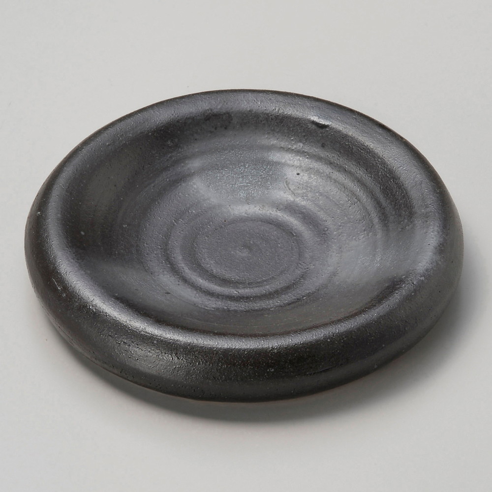 ☆ 向付 ☆ 黒オリベ 鉄吹丸たわみ鉢 [ 19.5 x 3.5cm ] | 和食器 鉢 小鉢 ボウル 浅鉢 料亭 ホテル 食器 業務用 飲食店 カフェ うつわ 器 おしゃれ かわいい ギフト プレゼント 内祝い 誕生日 贈り物 贈答品 おすすめ
