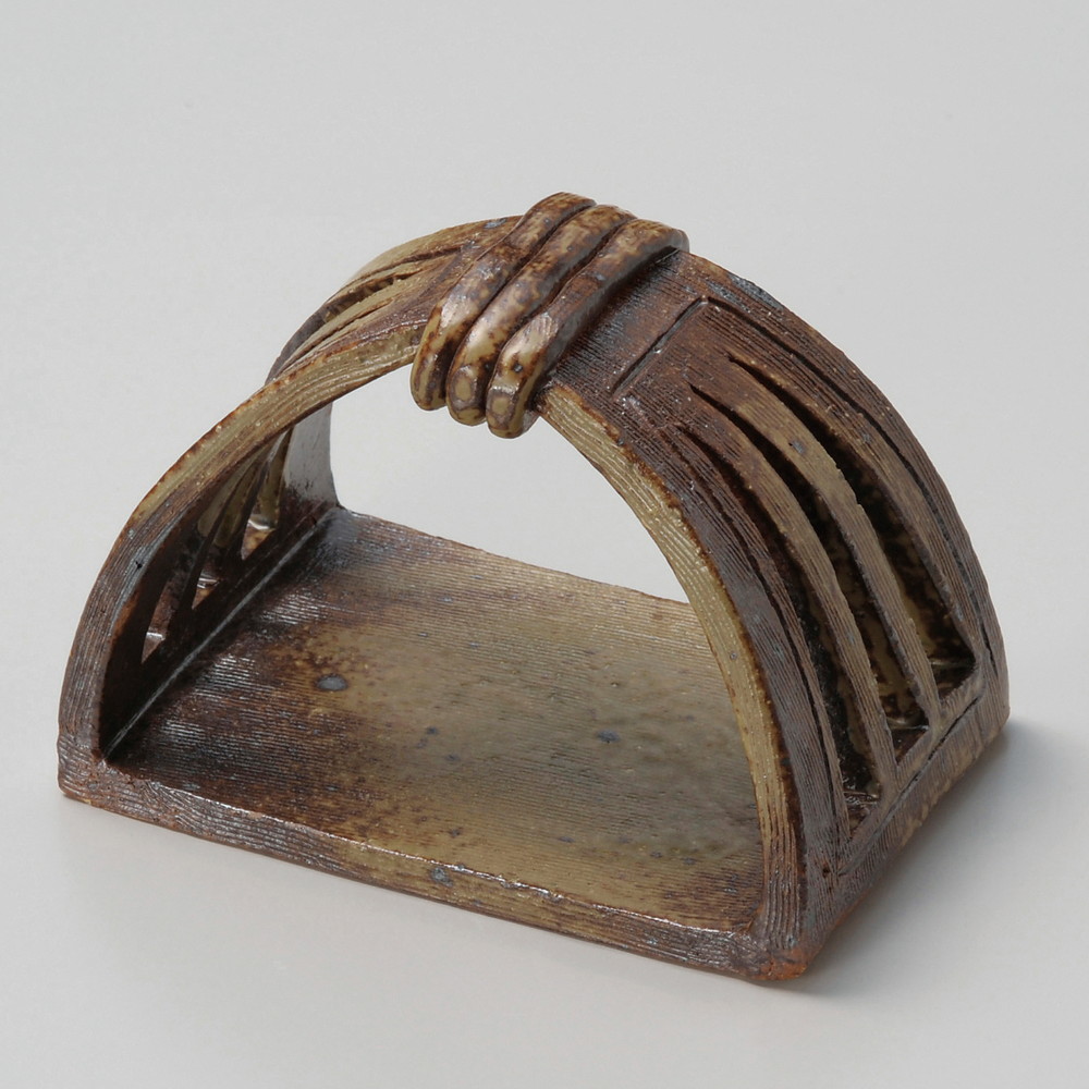 ☆ 珍味 ☆ 備前風 かまくら手さげ皿(小) [ 12 x 8 x 8.5cm ] | 珍味 小付け 小鉢 小皿 お漬物 薬味入れ おすすめ 人気 食器 業務用 飲食店 カフェ うつわ 器 おしゃれ かわいい お洒落 可愛い ギフト プレゼント 引き出物 内祝い 結婚祝い 誕生日 贈り物 贈答品