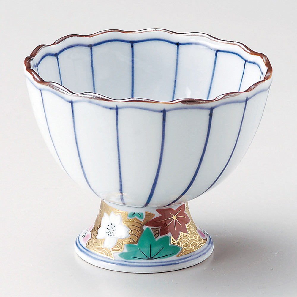 ☆ 小付 ☆ 菊割春秋高台3.6小鉢 [ 9.4 x 7.5cm ] | 和食器 鉢 小鉢 ボウル 料亭 ホテル 食器 業務用 飲食店 カフェ うつわ 器 おしゃれ かわいい ギフト プレゼント 内祝い 誕生日 贈り物 贈答品 おすすめ