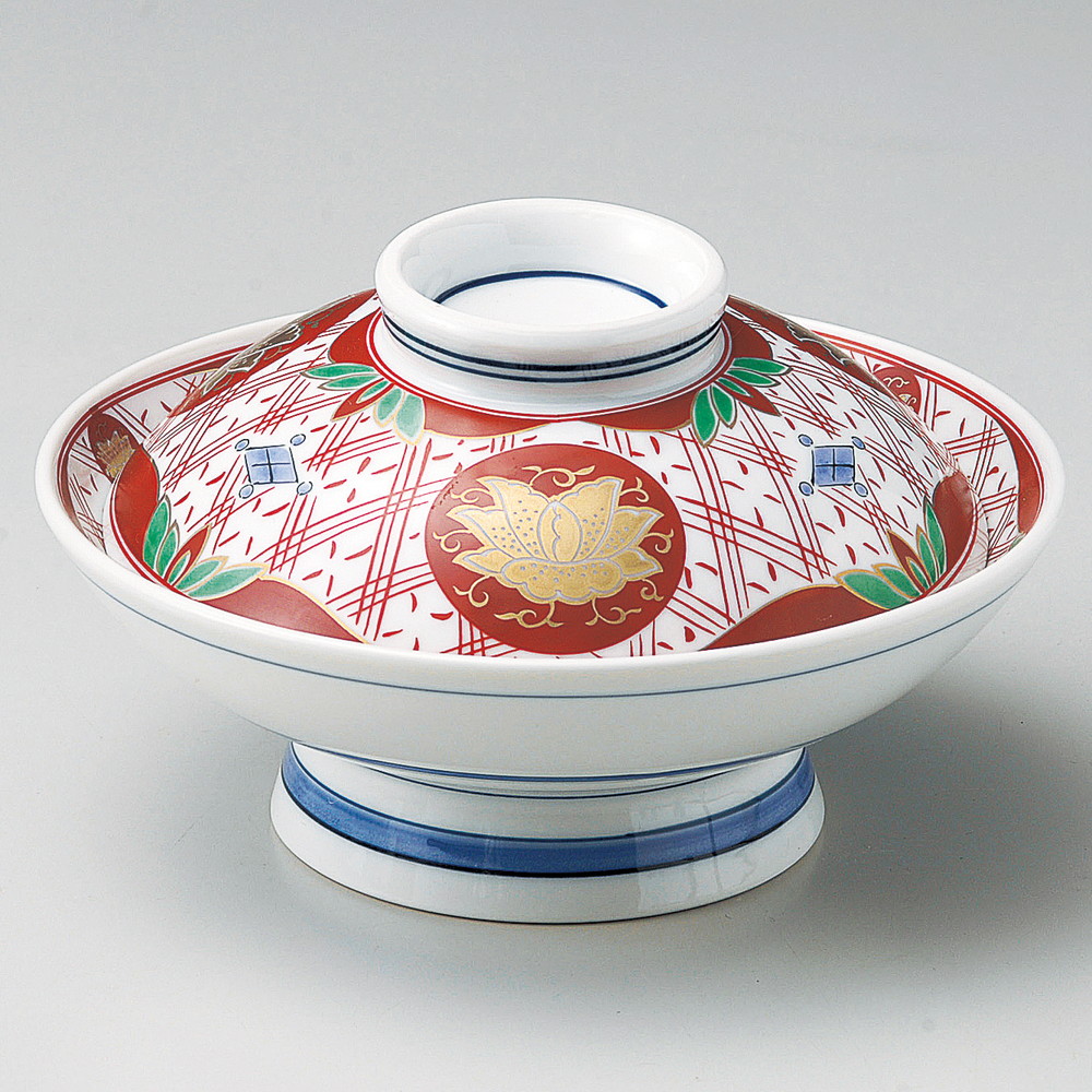☆ 蓋向 ☆ 錦華陽紋8.0骨むし [ φ24.3 x 12.5cm ] | 煮物 料亭 旅館 割烹 碗 人気 おすすめ 食器 業務用 飲食店 カフェ うつわ 器 おしゃれ かわいい ギフト プレゼント 引き出物 誕生日 贈り物 贈答品