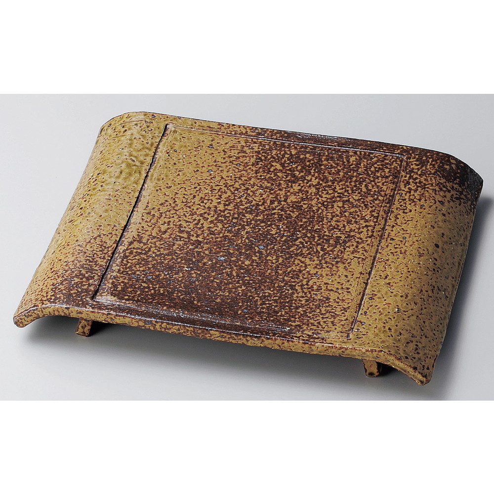 ☆ 長角大皿 ☆ 手造り備前風弓型90長角皿 [ 28.5 x 21.5 x 4.2cm ] | 和皿 焼き物 焼物 串皿 食器 業務用 飲食店 カフェ うつわ 器 おしゃれ かわいい お洒落 可愛い ギフト プレゼント 引き出物 内祝い 結婚祝い 誕生日 贈り物 贈答品 人気 おすすめ｜せともの本舗 10,454円