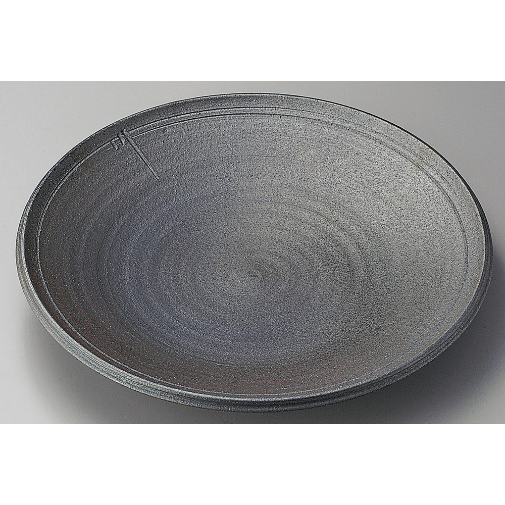 皿 プレート 丸大皿 炭化ロクロ目11 0大皿 かわいい おしゃれ 贈答品 贈り物 プレゼント誕生日 ギフト 器 うつわ カフェ 飲食店 業務用 食器 パーティー パスタ皿 おすすめ 人気 盛皿 盛り皿 大皿 お皿 大きい 5 5cm X F33 人気ショップ