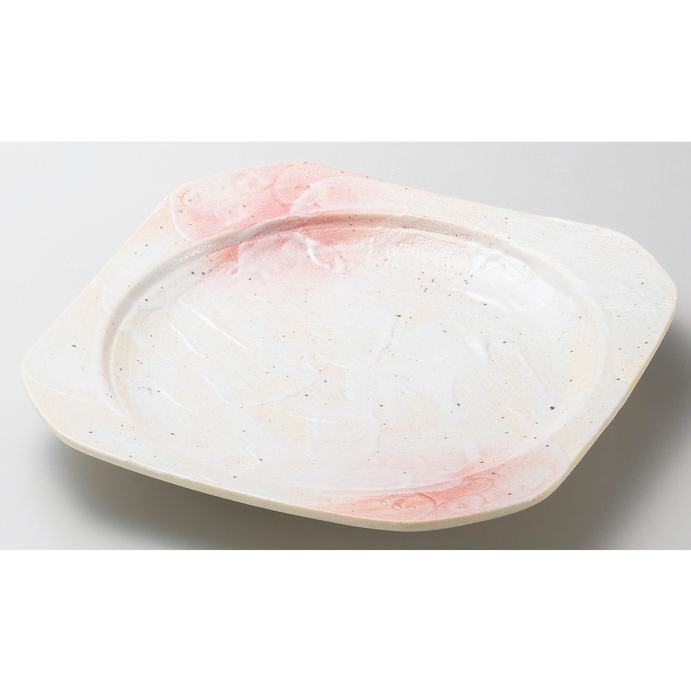 ☆ 角大皿 ☆ 桜志野 角盛皿 [ 27.5 x 27.5 x 4cm ] 【 料亭 旅館 和食器 飲食店 業務用 】