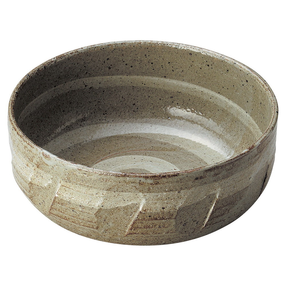 ☆ 大鉢 ☆ 白刷毛土灰釉どら鉢 [ φ31.5 x 13.3cm ] | 鉢 パスタ皿 盛り鉢 ボウル 大きい おすすめ 食器 業務用 飲食店 カフェ うつわ 器 ギフト プレゼント 内祝い 結婚祝い 誕生日 贈り物 贈答品 おしゃれ かわいい