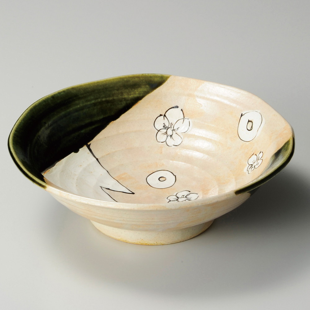 楽天市場】3個セット☆ 多用鉢 ☆ 織部浪漫木の葉楕円鉢 [ 257 x 170 x