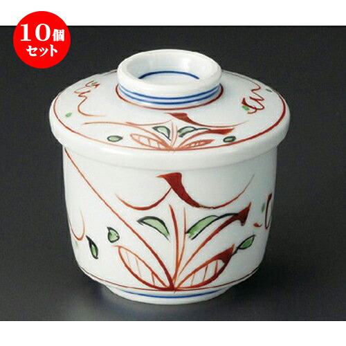 10個セット ミニむし碗 / 手描き京小花ミニむし碗 [ 68 x 75mm ] | 茶碗蒸し ちゃわんむし 蒸し器 寿司屋 碗 むし碗 食器 業務用 飲食店 おしゃれ かわいい ギフト プレゼント 引き出物 誕生日 贈り物 贈答品 食器セット