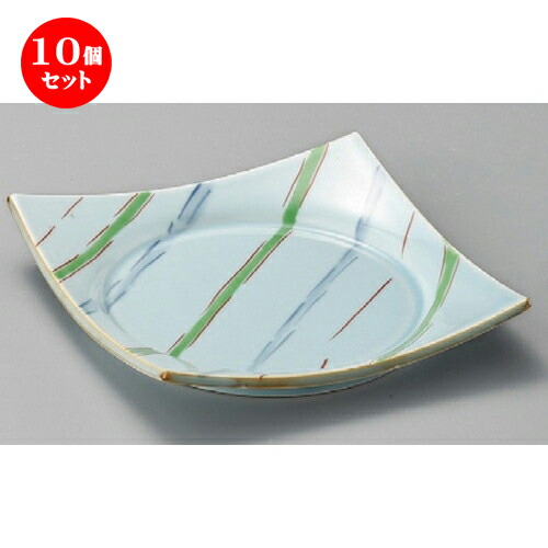 10個セット☆ 正角皿 ☆ 流し十草前菜皿 [ 175 x 175 x 30mm ] | 人気 おすすめ 食器 洋食器 業務用 飲食店 カフェ うつわ 器 おしゃれ かわいい ギフト プレゼント 誕生日 贈答品 食器セット 食器セット