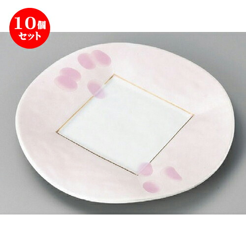 10個セット☆ 丸皿 ☆ ピンク吹銀彩8.0皿 [ 245 x 29mm ] | 中皿 デザート皿 取り皿 人気 おすすめ 食器 業務用 飲食店 カフェ うつわ ホテル 家庭用 器 SNS 内祝い ギフト プレゼント パーティ 引き出物 誕生日 記念日 贈り物 贈答品 SNS 食器セット