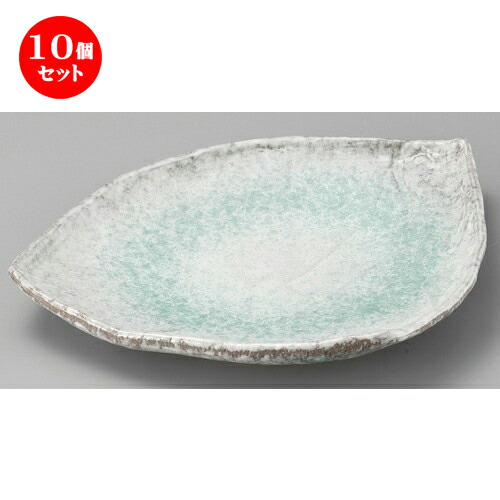 10個セット☆ 変形皿 ☆ 青釉8.0三方皿（中） [ 240 x 205 x 35mm ] | 変形皿 お皿 和皿 人気 おすすめ 食器 業務用 飲食店 カフェ うつわ 器 おしゃれ ギフト プレゼント 引き出物 内祝い 結婚祝い 誕生日 贈り物 贈答品 食器セット
