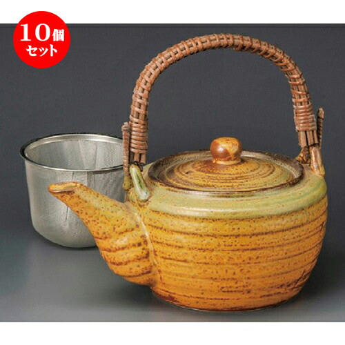 10個セット 土瓶 / イラボ釉4号土瓶（茶こし付） [ 205 x 190 x H105mm 800cc ] | ポット 急須 土瓶 お茶 大きい 一服 まったり 人気 おすすめ 食器 業務用 飲食店 カフェ うつわ 器 おしゃれ かわいい ギフト プレゼント 引き出物 誕生日 贈り物 贈答品 食器セット