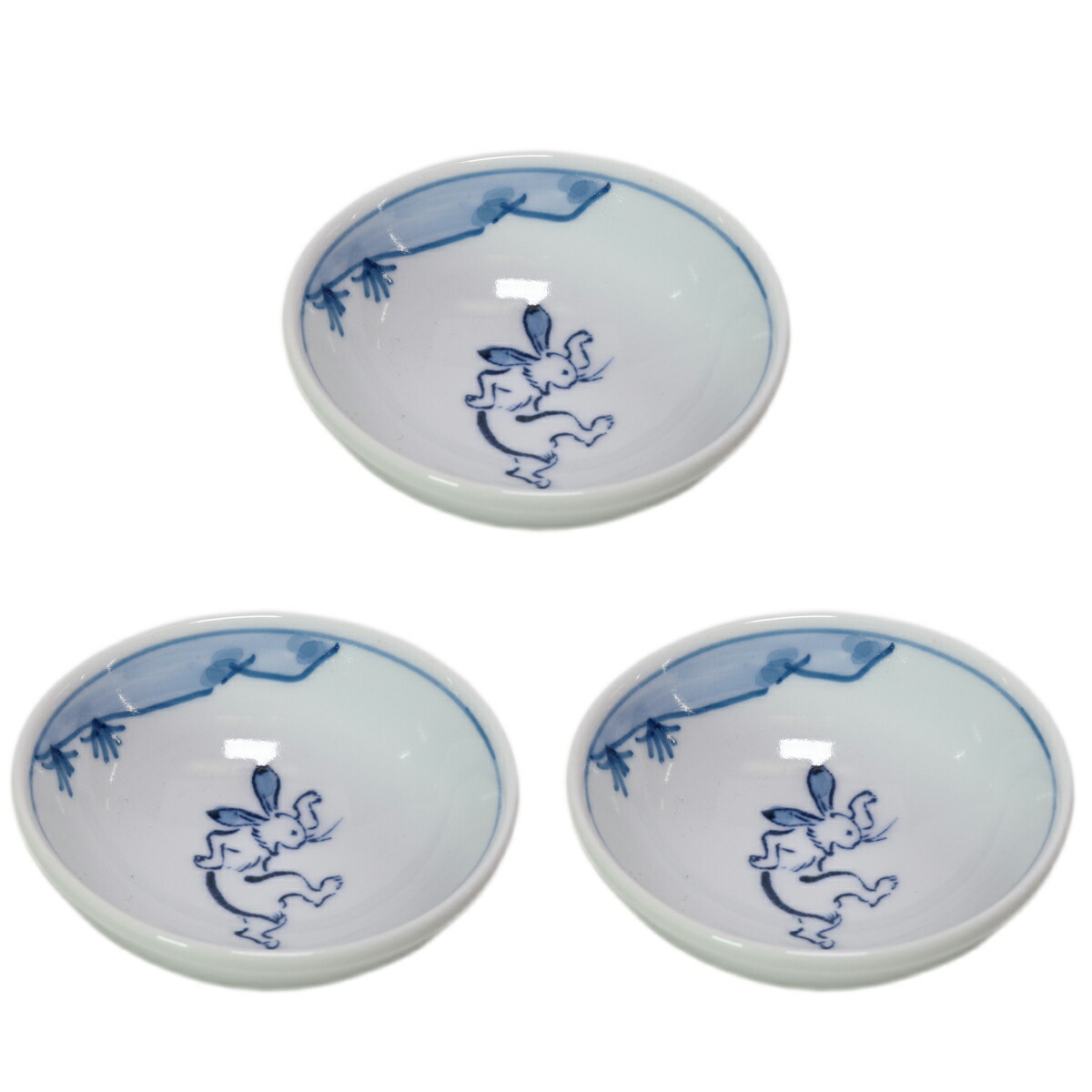 3個セット☆ 酒器 ☆ 鳥獣戯画平盃（うさぎ） [ 74 x 27mm ] | ぐい飲み おちょこ お猪口 盃 熱燗 冷酒 お酒 日本酒 バー bar 晩酌 人気 おすすめ 食器 業務用 飲食店 カフェ うつわ 器 おしゃれ かわいい ギフト プレゼント 引き出物 誕生日 贈り物 贈答品 食器セット