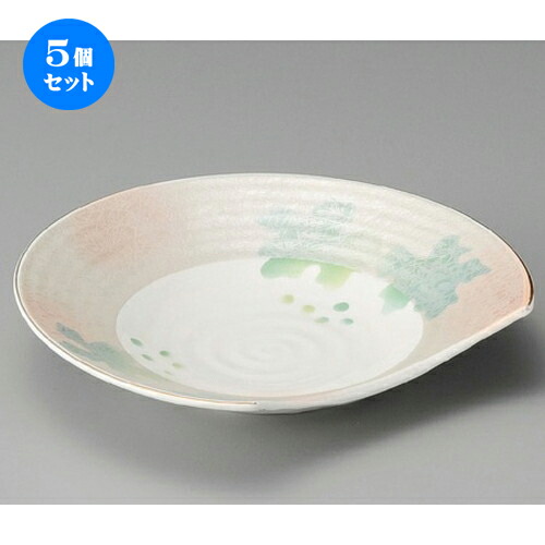5個セット☆ 向付 ☆ ラスターぶどう半月向付 [ 190 x 160mm ] | 和食器 鉢 小鉢 ボウル 浅鉢 料亭 ホテル 食器 業務用 飲食店 カフェ うつわ 器 おしゃれ かわいい ギフト プレゼント 内祝い 誕生日 贈り物 贈答品 おすすめ 食器セット
