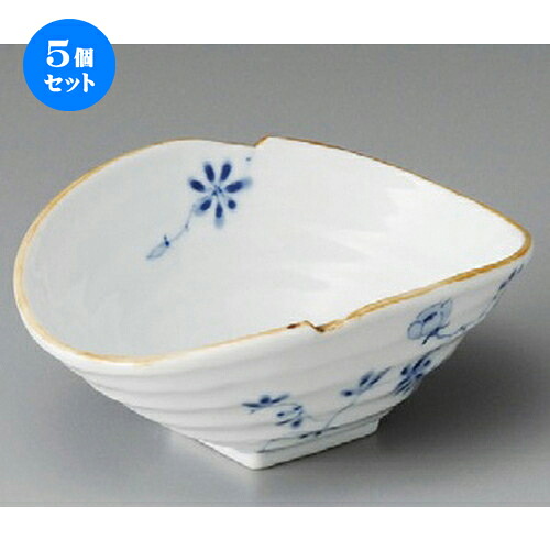 5個セット☆ 小鉢 ☆ 染付花絵ダ円小鉢 [ 152 x 112 x 63mm ] | 小鉢 小 小さい 鉢 ボウル 万能 人気 おすすめ 食器 業務用 飲食店 カフェ うつわ 器 おしゃれ かわいい ギフト プレゼント内祝い 結婚祝い 誕生日 贈り物 贈答品 食器セット
