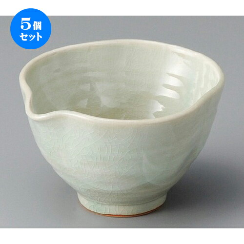 5個セット☆ 向付 ☆ うすみどり片口鉢 [ 145 x 135 x 90mm ] | 和食器 鉢 小鉢 ボウル 浅鉢 料亭 ホテル 食器 業務用 飲食店 カフェ うつわ 器 おしゃれ かわいい ギフト プレゼント 内祝い 誕生日 贈り物 贈答品 おすすめ 食器セット