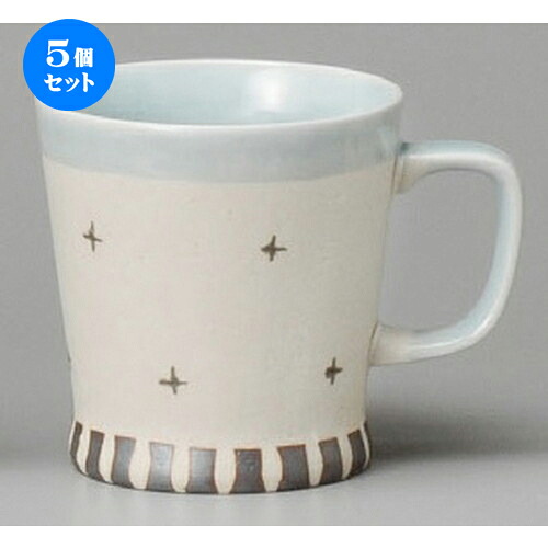 5個セット☆ マグカップ ☆ 春花マグ（ブルー） [ 110 x 85 x 85mm ] | マグ マグカップ コーヒー 紅茶 ティー 人気 おすすめ 食器 洋食器 業務用 飲食店 カフェ うつわ 器 おしゃれ かわいい ギフト プレゼント 引き出物 誕生日 贈り物 贈答品 食器セット｜せともの本舗
