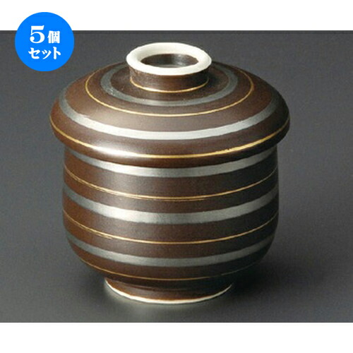 5個セット ミニむし碗 / いぶし金銀彩小むし碗 [ 77 x 77mm ] | 茶碗蒸し ちゃわんむし 蒸し器 寿司屋 碗 むし碗 食器 業務用 飲食店 おしゃれ かわいい ギフト プレゼント 引き出物 誕生日 贈り物 贈答品 食器セット