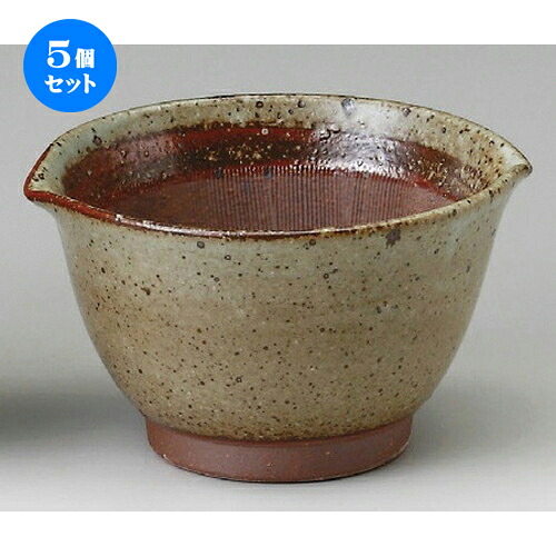 5個セット☆ スリ鉢 ☆ 唐津風麦とろ鉢4寸 [ 132 x 123 x H82mm ] | 人気 おすすめ 食器 洋食器 業務用 飲食店 カフェ うつわ 器 おしゃれ かわいい ギフト プレゼント 誕生日 贈答品 食器セット 食器セット