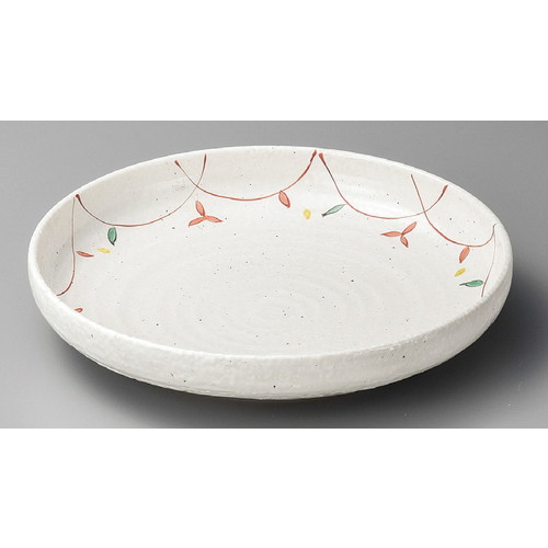 ☆ 大皿 ☆ 粉引小花10.0盛鉢 [ 310 x 60mm ] | 大きい お皿 大皿 盛り皿 盛皿 人気 おすすめ パスタ皿 パーティー 食器 業務用 飲食店 カフェ うつわ 器 ギフト プレゼント誕生日 贈り物 贈答品 おしゃれ かわいい