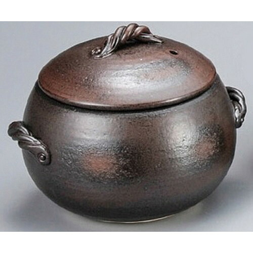 ☆ 炊飯煮炊き鍋 ☆ 黒吹3合ごはん炊鍋 [ 205 x 160 x 163粍 ] 【料理茶屋 はたご屋 和食器 飲食店 御役目用 】 キッチン用品・食器・調理器具-ご飯鍋-鍋・フライパン