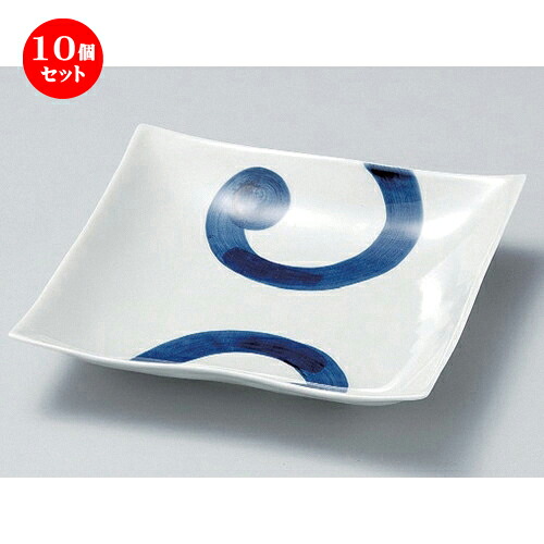 10個セット ☆ 盛鉢 ☆渦紋角浅大鉢 [ 23 x 23 x 4.5cm 697g ] | 盛り鉢 盛鉢 万能 取り鉢 おすすめ 食器 業務用 飲食店 カフェ うつわ 器 おしゃれ かわいい お洒落 可愛い おしゃれ かわいい お洒落 可愛い 食器セット｜せともの本舗 57,233円