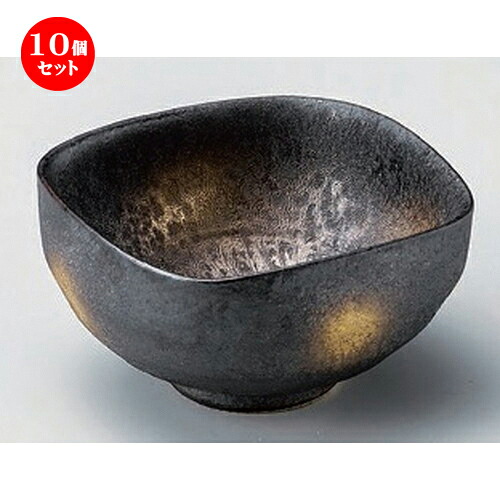 10個セット☆ 小鉢 ☆黒ユズ結晶金彩四方なぶり小鉢 [ 11.5 x 11.5 x 6cm 220g ] | 小鉢 小 小さい 鉢 ボウル 万能 人気 おすすめ 食器 業務用 飲食店 カフェ うつわ 器 おしゃれ かわいい ギフト プレゼント内祝い 結婚祝い 誕生日 贈り物 贈答品 食器セット｜せともの本舗 30,674円