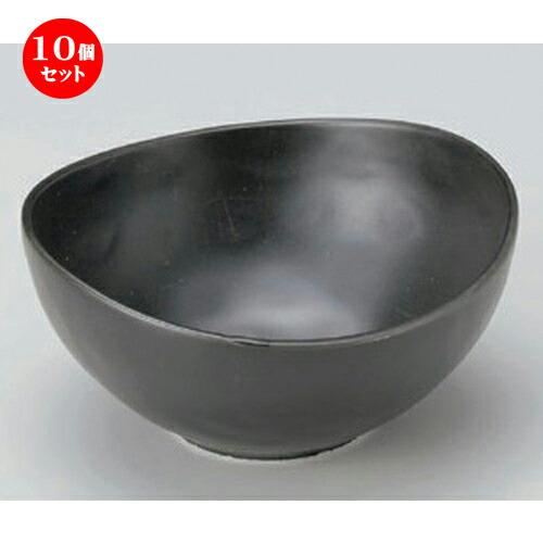 10個セット ☆ 組小鉢 ☆黒マット楕円3.5鉢 [ 11 x 10.5 x 5.3cm 133g ] | 小鉢 小 小さい 鉢 ボウル 万能 人気 おすすめ 食器 業務用 飲食店 カフェ うつわ 器 おしゃれ かわいい ギフト プレゼント内祝い 結婚祝い 誕生日 贈り物 贈答品 食器セット