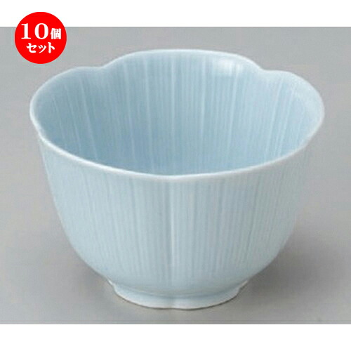 10個セット ☆ 組小鉢 ☆青地梅型小付 (大) [ 10.5 x 6.7cm 240g ] | 小鉢 小 小さい 鉢 ボウル 万能 人気 おすすめ 食器 業務用 飲食店 カフェ うつわ 器 おしゃれ かわいい ギフト プレゼント内祝い 結婚祝い 誕生日 贈り物 贈答品 食器セット