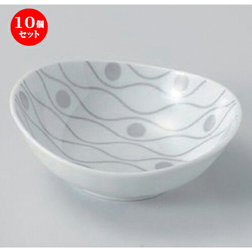 10個セット☆ 小付 ☆タテワク楕円小付 (G) [ 11 x 10 x 5.5cm 90g ] | 和食器 鉢 小鉢 ボウル 料亭 ホテル 食器 業務用 飲食店 カフェ うつわ 器 おしゃれ かわいい ギフト プレゼント 内祝い 誕生日 贈り物 贈答品 おすすめ 食器セット