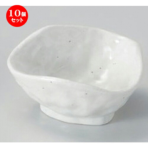 10個セット☆ 小付 ☆粉引三角岩小鉢 [ 9.4 x 4.7cm 135g ] | 和食器 鉢 小鉢 ボウル 料亭 ホテル 食器 業務用 飲食店 カフェ うつわ 器 おしゃれ かわいい ギフト プレゼント 内祝い 誕生日 贈り物 贈答品 おすすめ 食器セット