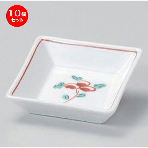 10個セット☆ 小付 ☆一ツ花角小付 [ 8 x 8 x 2.3cm 103g ] | 和食器 鉢 小鉢 ボウル 料亭 ホテル 食器 業務用 飲食店 カフェ うつわ 器 おしゃれ かわいい ギフト プレゼント 内祝い 誕生日 贈り物 贈答品 おすすめ 食器セット｜せともの本舗