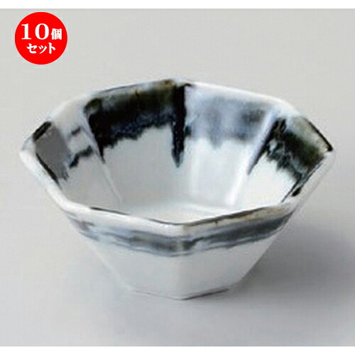 10個セット☆ 小付 ☆呉須流し八角小付 [ 8 x 7.7 x 3.4cm 70g ] | 和食器 鉢 小鉢 ボウル 料亭 ホテル 食器 業務用 飲食店 カフェ うつわ 器 おしゃれ かわいい ギフト プレゼント 内祝い 誕生日 贈り物 贈答品 おすすめ 食器セット｜せともの本舗