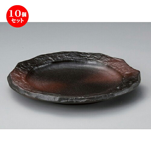 10個セット☆ 丸皿 ☆備前風8.5リム皿 [ 25.6 x 3cm 690g ] | 大きい お皿 大皿 盛り皿 盛皿 人気 おすすめ パスタ皿 パーティー 食器 業務用 飲食店 カフェ うつわ 器 ギフト プレゼント誕生日 贈り物 贈答品 おしゃれ かわいい 食器セット｜せともの本舗
