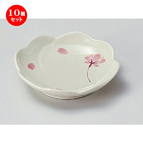 10個セット☆ 小皿 ☆桜ノ舞小皿 [ 10.5 x 2cm 85g ] | 人気 おすすめ 食器 洋食器 業務用 飲食店 カフェ うつわ 器 おしゃれ かわいい ギフト プレゼント 誕生日 食器セット｜せともの本舗