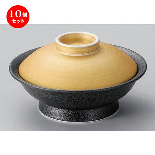10個セット☆ 平蓋向 ☆金彩黒油滴平蓋向 [ 17.1 x 9.1cm 730g ] | 煮物 料亭 旅館 割烹 碗 人気 おすすめ 食器 業務用 飲食店 カフェ うつわ 器 おしゃれ かわいい ギフト プレゼント 引き出物 誕生日 贈り物 贈答品 食器セット
