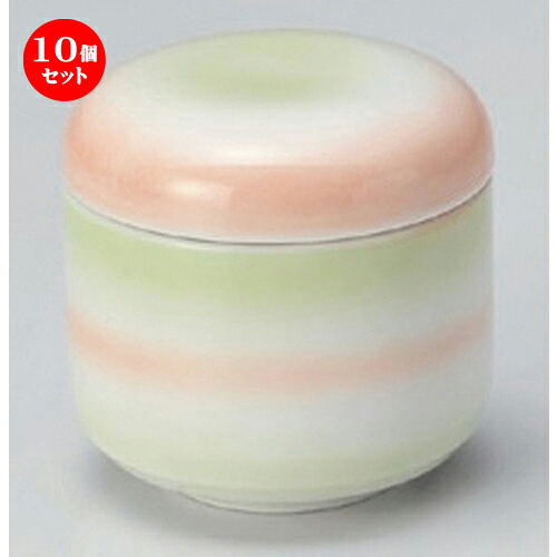 10個セット むし碗 /二色吹駒筋夏目むし碗 [ 7.8 x 7.5cm (180cc) 219g ] | 茶碗蒸し ちゃわんむし 蒸し器 寿司屋 碗 むし碗 食器 業務用 飲食店 おしゃれ かわいい ギフト プレゼント 引き出物 誕生日 贈り物 贈答品 食器セット