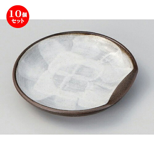 10個仕掛ける ☆ 組小皿 ☆備前風志野関節半月皿3.5 [ 12.5 x 12糎 170g ] | 一般受け おすすめ 食器 洋食器 お役目用 飲食店 喫茶店 うつわ 器 今めかしい 可愛らしい 差し上げ物 差し上げ物 生まれ落ちる日 食器仕掛ける